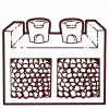 A line drawing of Dapog (Stove) found in a traditional kitchen.