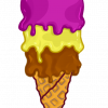 A colored illustration of an ice cream