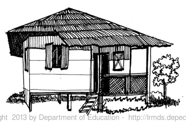 bahay kubo sketch